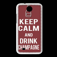 Coque HTC Desire 300 Keep Calm Drink Champagne Brique