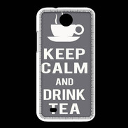 Coque HTC Desire 300 Keep Calm Drink Tea Gris