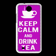 Coque HTC Desire 300 Keep Calm Drink Tea Violet