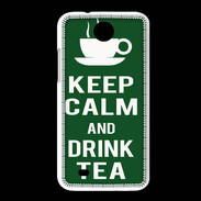 Coque HTC Desire 300 Keep Calm Drink Tea Vert