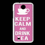 Coque HTC Desire 300 Keep Calm Drink Tea Rose