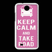 Coque HTC Desire 300 Keep Calm Take Road Rose