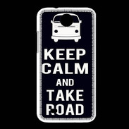 Coque HTC Desire 300 Keep Calm Take Road Noir