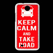 Coque HTC Desire 300 Keep Calm Take Road Rouge
