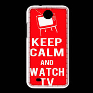 Coque HTC Desire 300 Keep Calm Watch TV Rouge