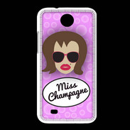 Coque HTC Desire 300 Miss Champagne Chatain