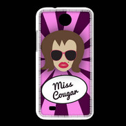 Coque HTC Desire 300 Miss Cougar Chatain