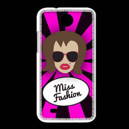 Coque HTC Desire 300 Miss Fashion Chatain