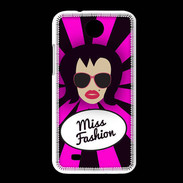 Coque HTC Desire 300 Miss Fashion Brune