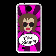 Coque HTC Desire 300 Miss Shopping Chatain