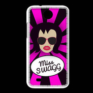 Coque HTC Desire 300 Miss Swag Brune