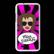 Coque HTC Desire 300 Miss Swag Chatain