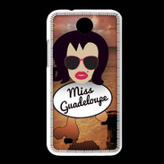 Coque HTC Desire 300 Miss Guadeloupe Brune