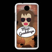 Coque HTC Desire 300 Miss Guadeloupe Chatain