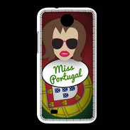 Coque HTC Desire 300 Miss Portugal Chatain