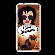 Coque HTC Desire 300 Miss Réunion Brune