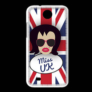 Coque HTC Desire 300 Miss UK Brune