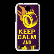 Coque HTC Desire 300 Keep Calm and Burn Out violet