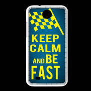Coque HTC Desire 300 Keep Calm and Be Fast Bleu