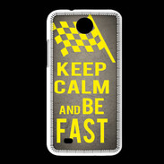 Coque HTC Desire 300 Keep Calm and Be Fast Gris