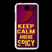 Coque HTC Desire 300 Keep Calm and Be Spicy Rose