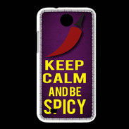 Coque HTC Desire 300 Keep Calm and Be Spicy Violet