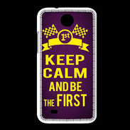 Coque HTC Desire 300 Keep Calm and Be the First Violet