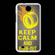 Coque HTC Desire 300 Keep Calm and Burn Out Gris