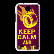 Coque HTC Desire 300 Keep Calm and Burn Out Rose