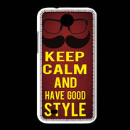 Coque HTC Desire 300 Keep Calm and Have a good Style Rouge
