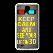 Coque HTC Desire 300 Keep Calm and See your life 3D Gris