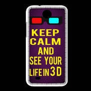 Coque HTC Desire 300 Keep Calm and See your life 3D Violet