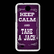 Coque HTC Desire 300 Keep Calm and Take Jack Violet