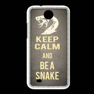 Coque HTC Desire 300 Keep Calm and Be a Snake Gris