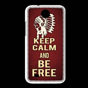 Coque HTC Desire 300 Keep Calm and Be Free Rouge