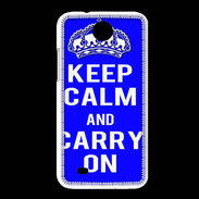 Coque HTC Desire 300 Keep Calm and Carry on Bleu