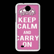 Coque HTC Desire 300 Keep Calm and Carry on Rose