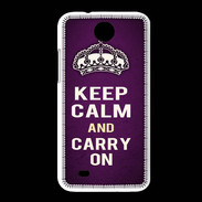Coque HTC Desire 300 Keep Calm and Carry on Violet