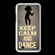 Coque HTC Desire 300 Keep Calm and Dance Gris