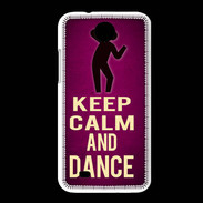 Coque HTC Desire 300 Keep Calm and Dance Rose