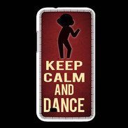Coque HTC Desire 300 Keep Calm and Dance Rouge