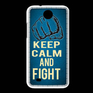 Coque HTC Desire 300 Keep Calm and Fight Bleu