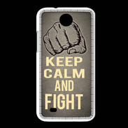 Coque HTC Desire 300 Keep Calm and Fight Gris