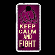 Coque HTC Desire 300 Keep Calm and Fight Rose