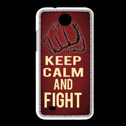 Coque HTC Desire 300 Keep Calm and Fight Rouge