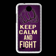 Coque HTC Desire 300 Keep Calm and Fight Violet