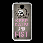 Coque HTC Desire 300 Keep Calm and Fist Gris