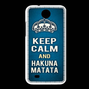 Coque HTC Desire 300 Keep Calm and Hakuna Matata Bleu
