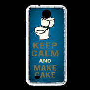 Coque HTC Desire 300 Keep Calm and Make cake Bleu