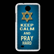Coque HTC Desire 300 Keep Calm and Pray jewish BLeu
